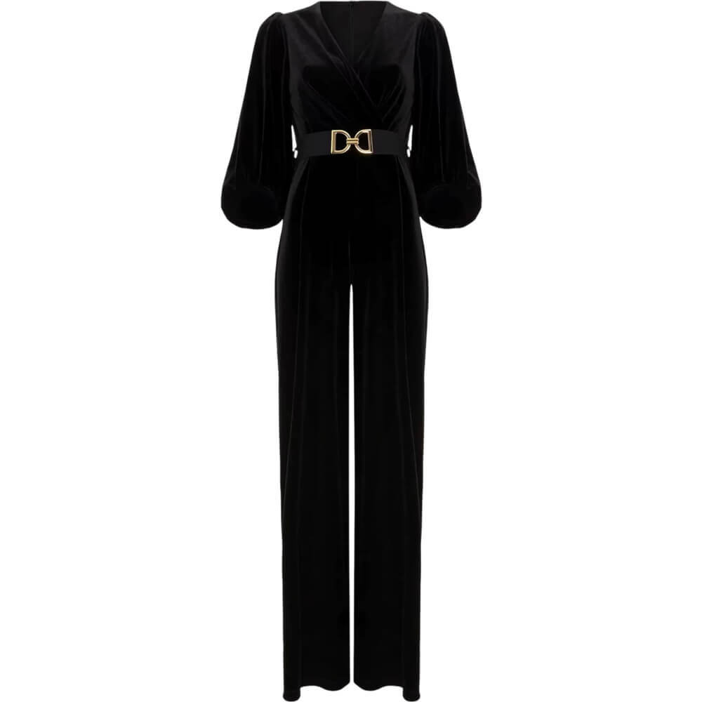 Phase Eight Myleen Black Velvet Jumpsuit